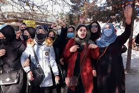 Afghan university students protest against ban on women jobs