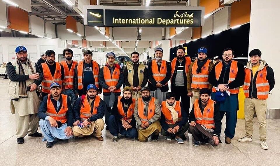 In the picture, Al-Khidmat team prepares for an international relief trip